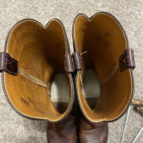 Lucchese San Antonio Brown Leather Boots - Picture 3 of 9